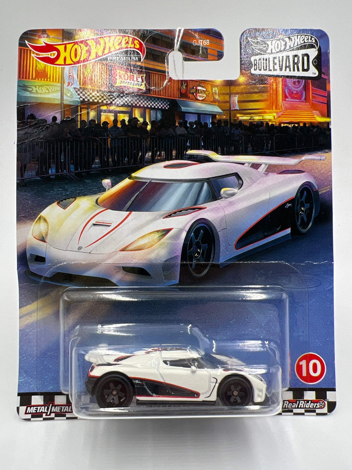 Hot Wheels Premium Boulevard #10 Koenigsegg Agera R White Bad Card 263A