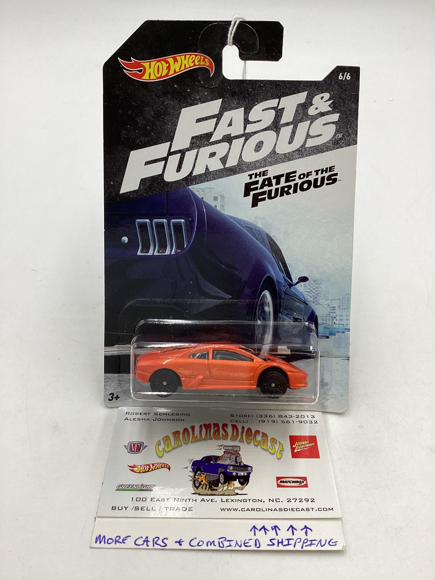 2020 Hot wheels Fast and furious Fate of the Furious Lamborghini Murcielago #6 74C