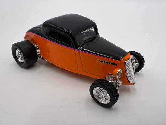 Hot Wheels 1/64 Premium 100% Black Box 32 Ford Hi-Boy Coupe Orange/Black Loose