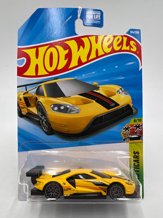 2026 Hot Wheels F Case Treasure Hunt #124 2016 Ford GT Race Yellow Cracked Blister