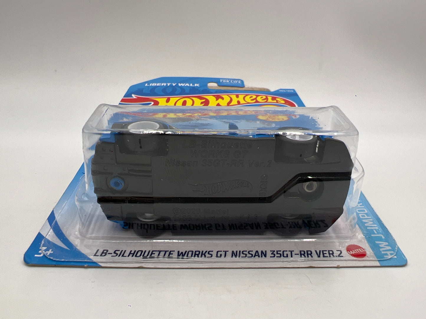 Hot Wheels LB-Silhouette Works GT Nissan 35GT-RR Ver.2 Blue Wheel Swap Custom On Card W/Protector SR