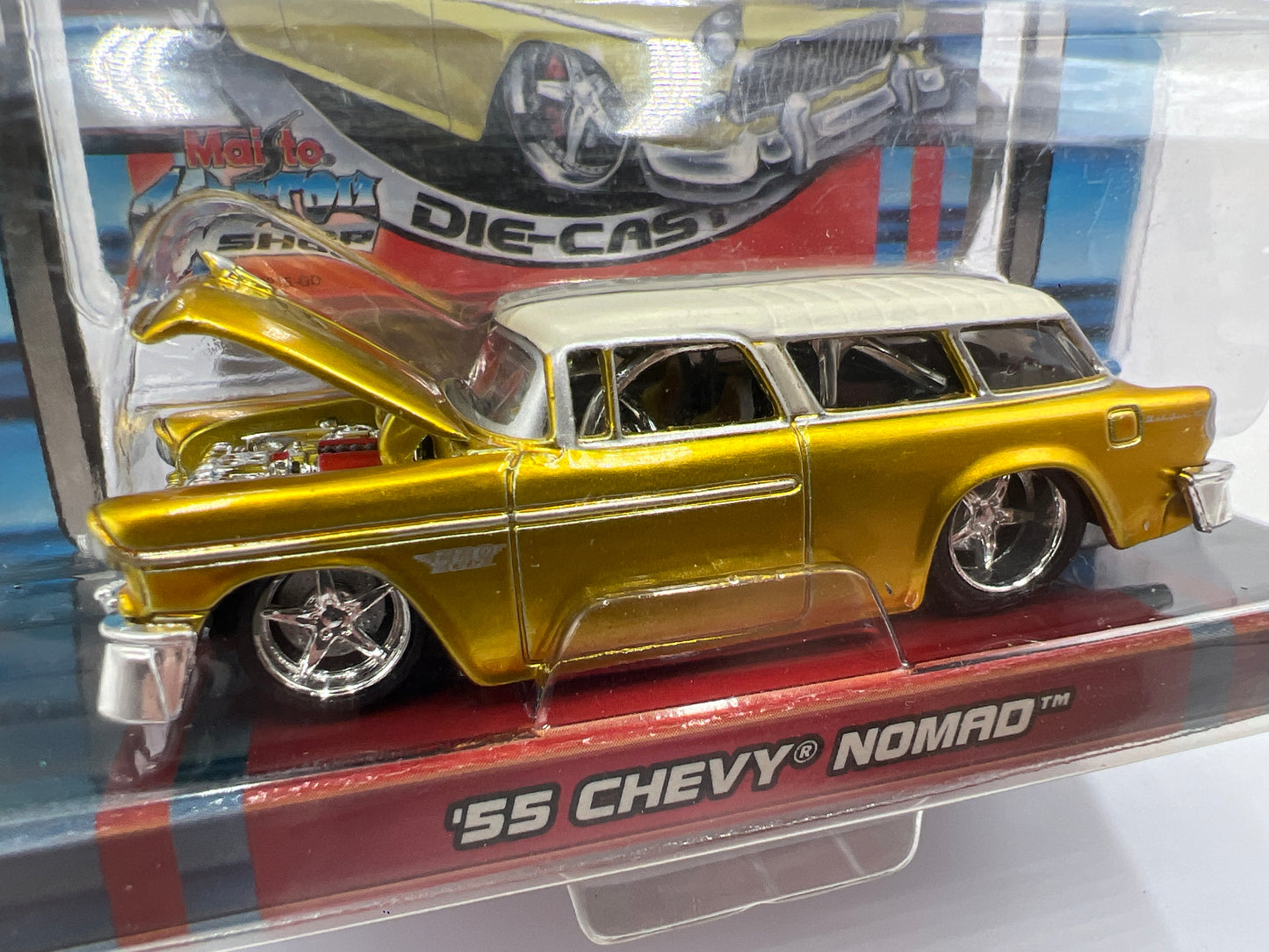 Maisto 1/64 Pro Rodz 55 Chevrolet Nomad Gold 185i