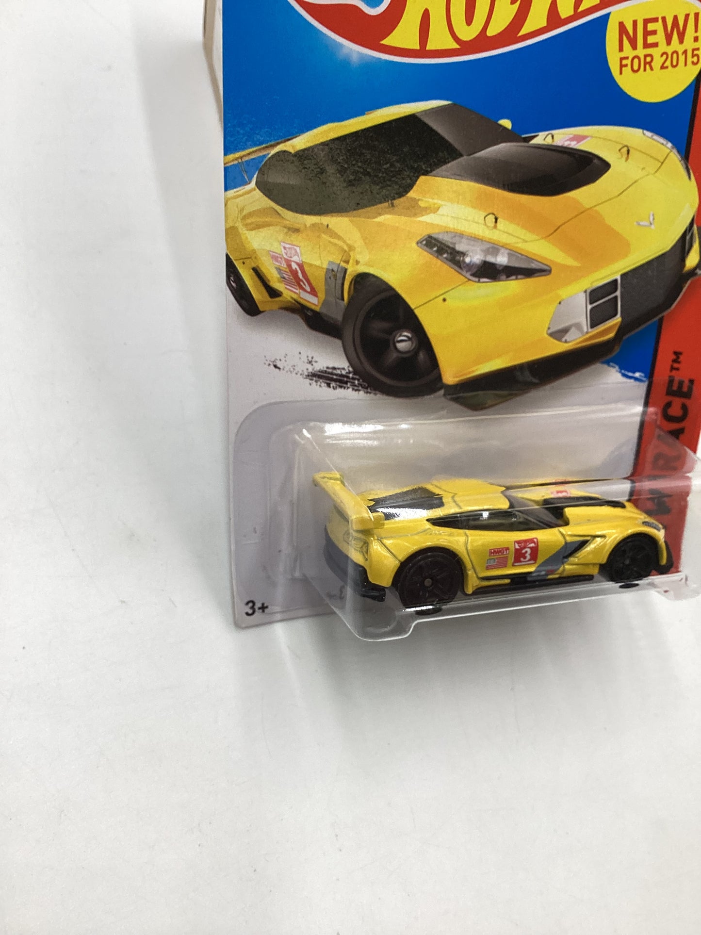 2015 Hot Wheels HW Race #155 Corvette C7.R Yellow 5A