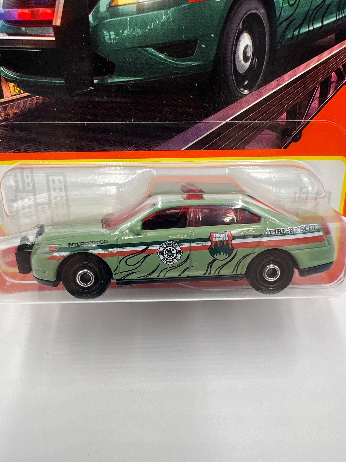 2024 Matchbox #64 Ford Police Interceptor Forest Ranger Green 216i