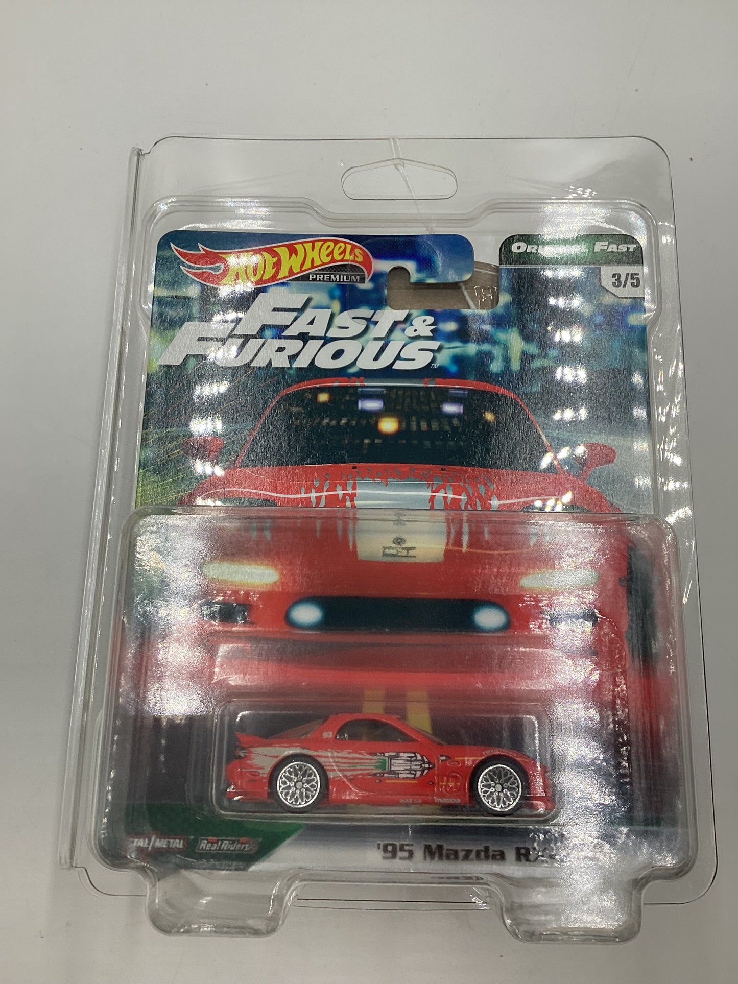 Hot wheels Fast and furious Original Fast 3/5 #3 95 Mazda RX-7 with protector