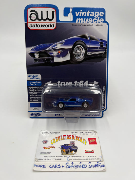 Auto World Vintage Muscle Release 3 Version B 1965 Ford GT40 Mk1 Metallic Blue 184A