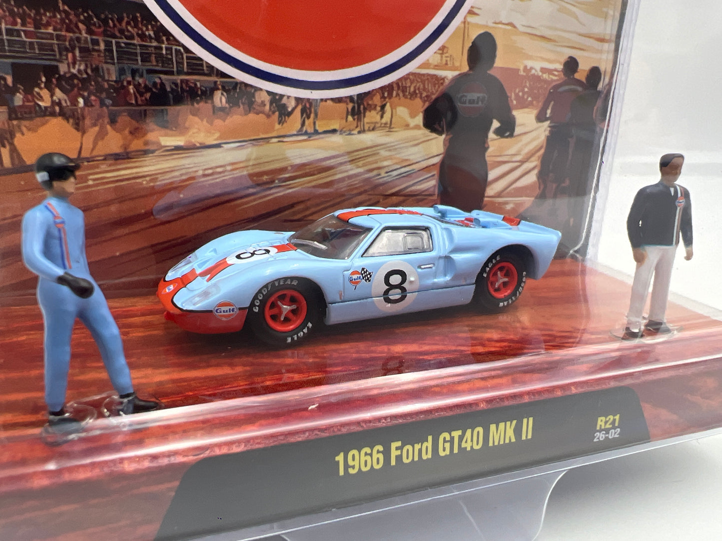 M2 Machines Diorama R21 1966 Ford GT40 MK II Gulf
