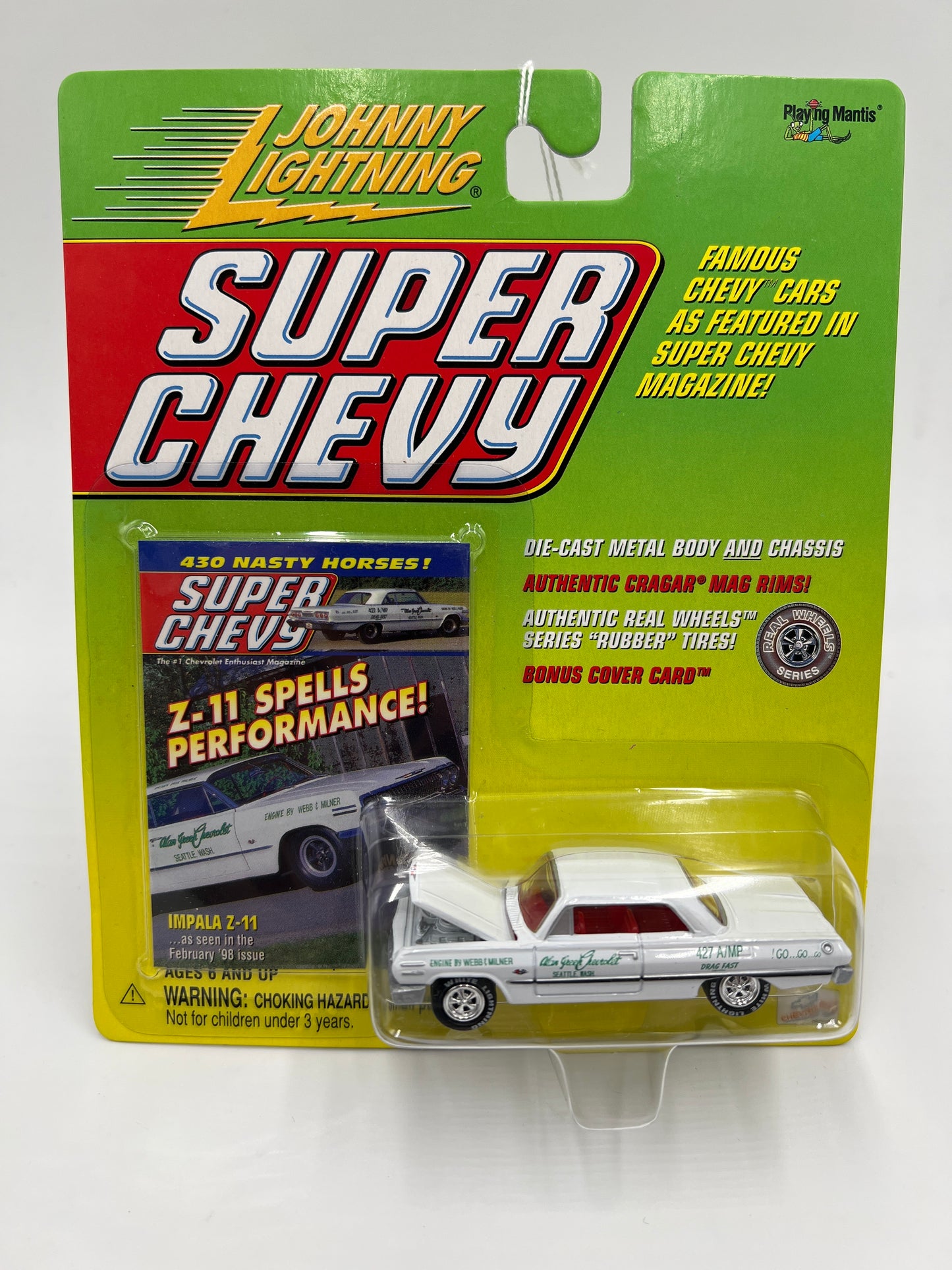 Johnny Lightning White Lightning Chase Super Chevy Impala Z-11 White
