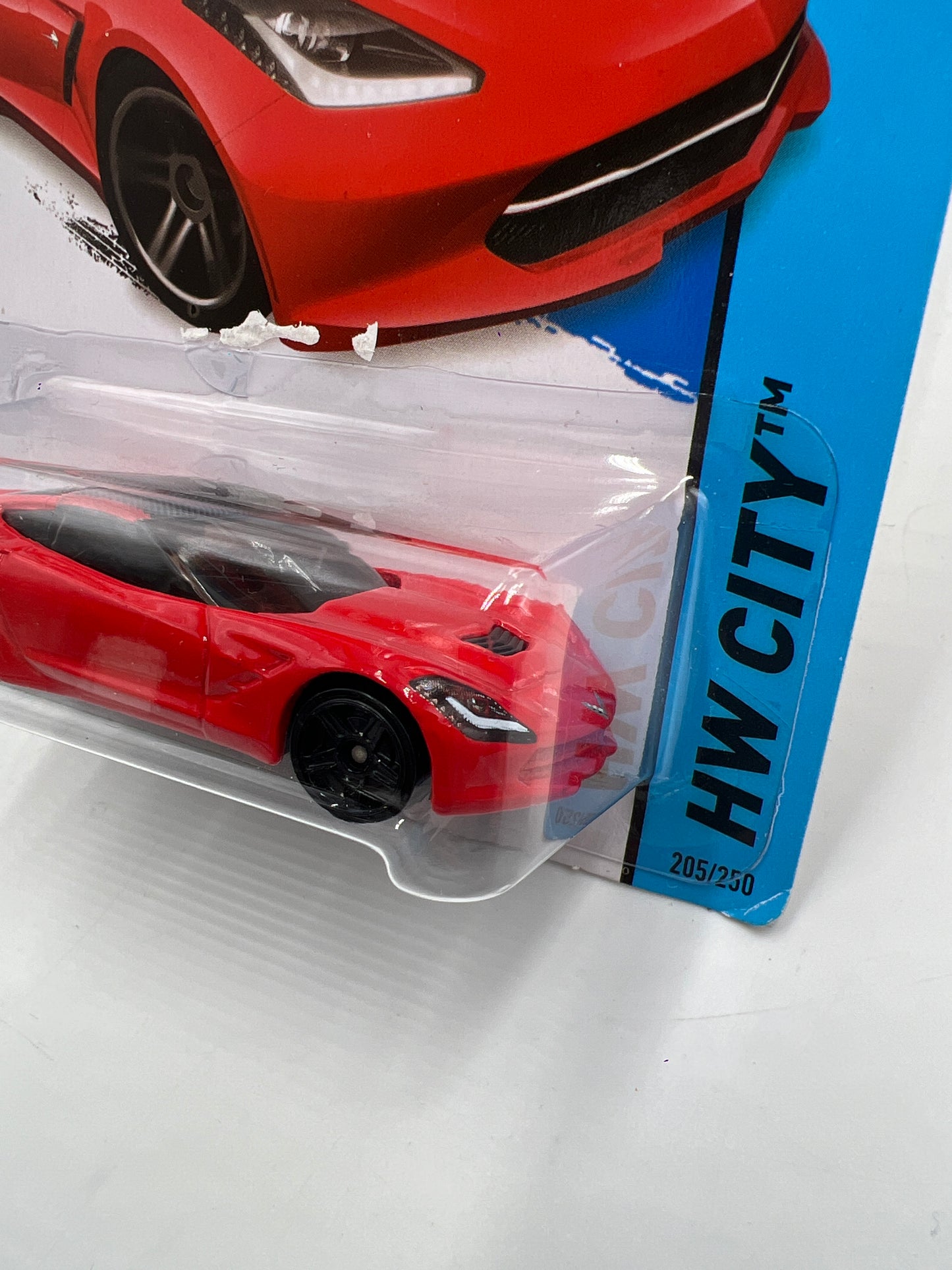 2013 Hot Wheels City #205 14 Corvette Stingray Red