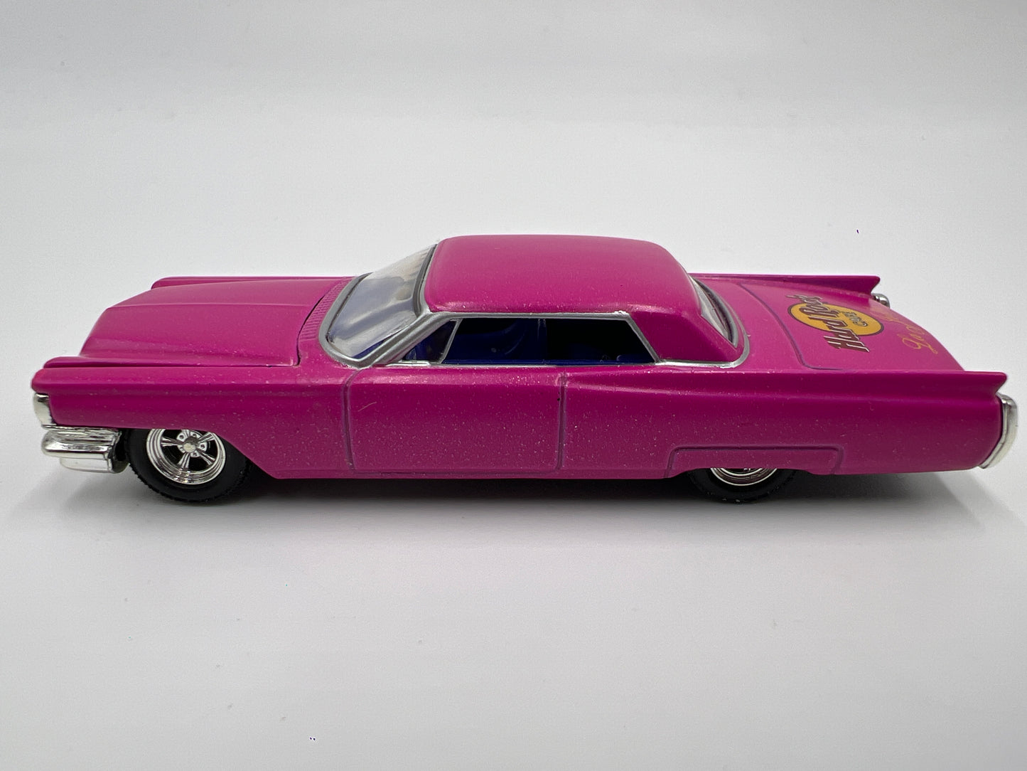 2001 Hot Wheels Collectibles 1/64 Acrylic Hard Rock Cafe 1963 Cadillac Coupe De Ville Pink Loose