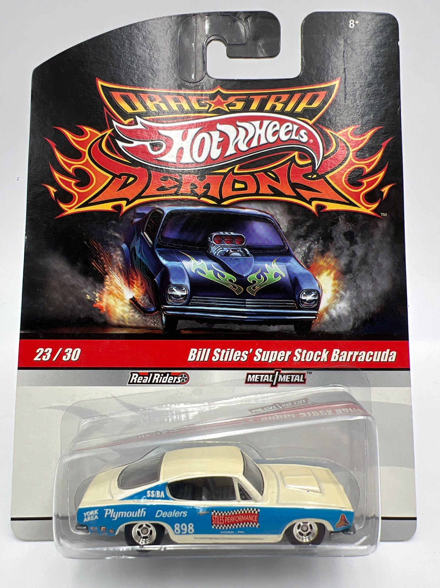 Hot Wheels Drag Strip Demons #23 Bill Stiles Super Stock Barracuda W/Protector