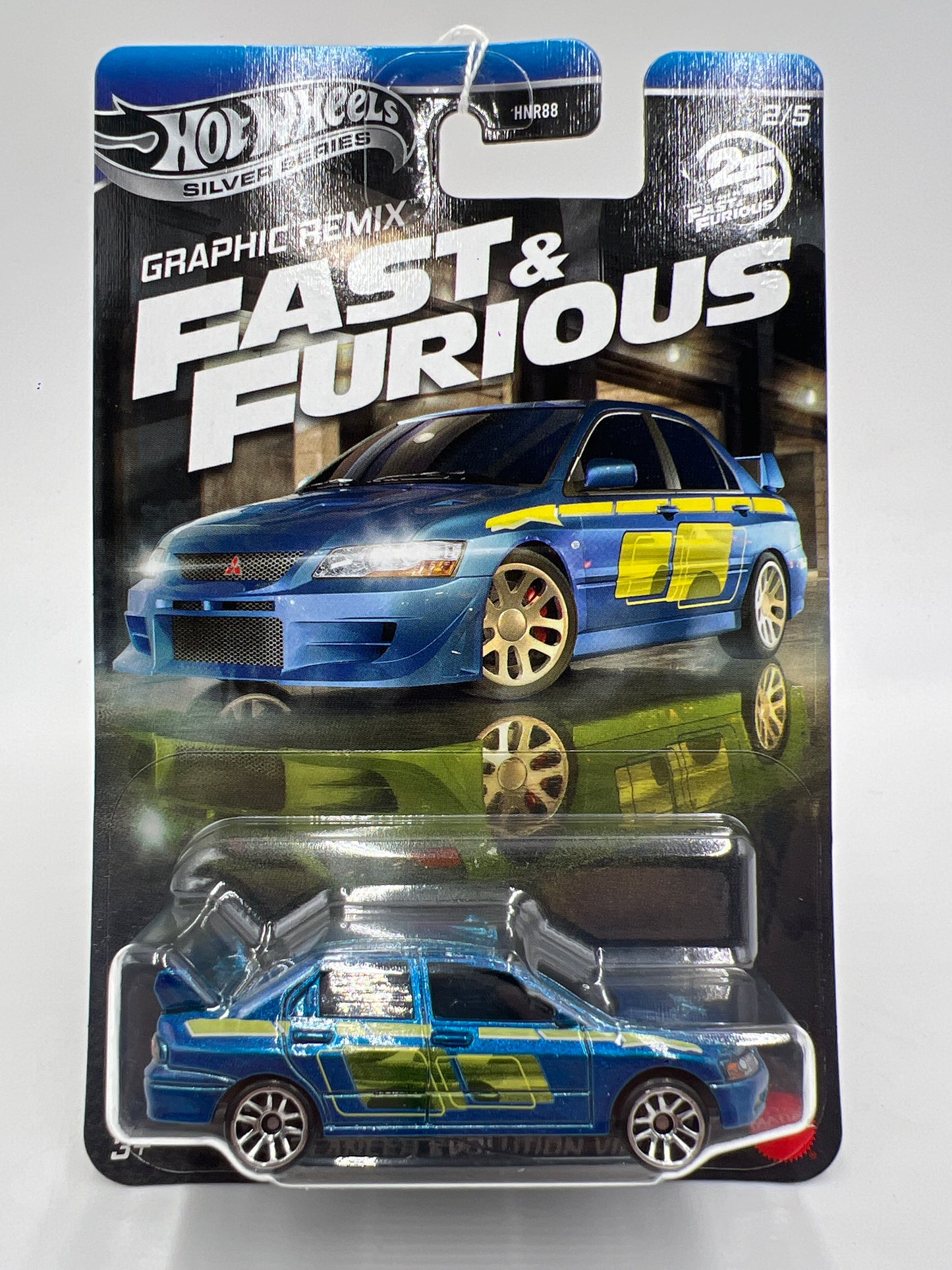 Hot Wheels Silver Series Fast & Furious Graphic Remix #2 Lancer Evolution VII Blue 74B
