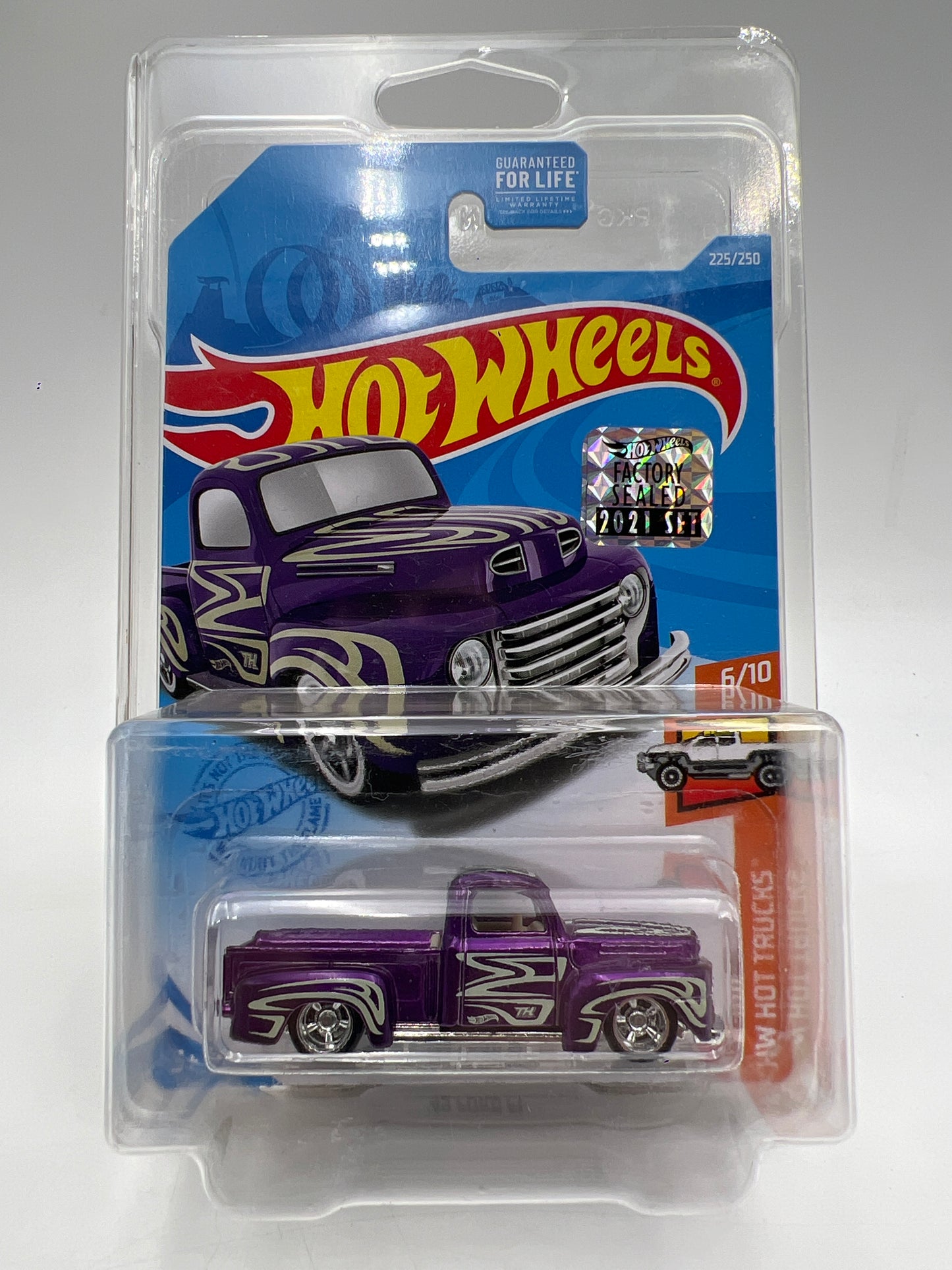 2021 Hot Wheels Factory Sealed Super Treasure Hunt #225 49 Ford F1 Purple W/Protector