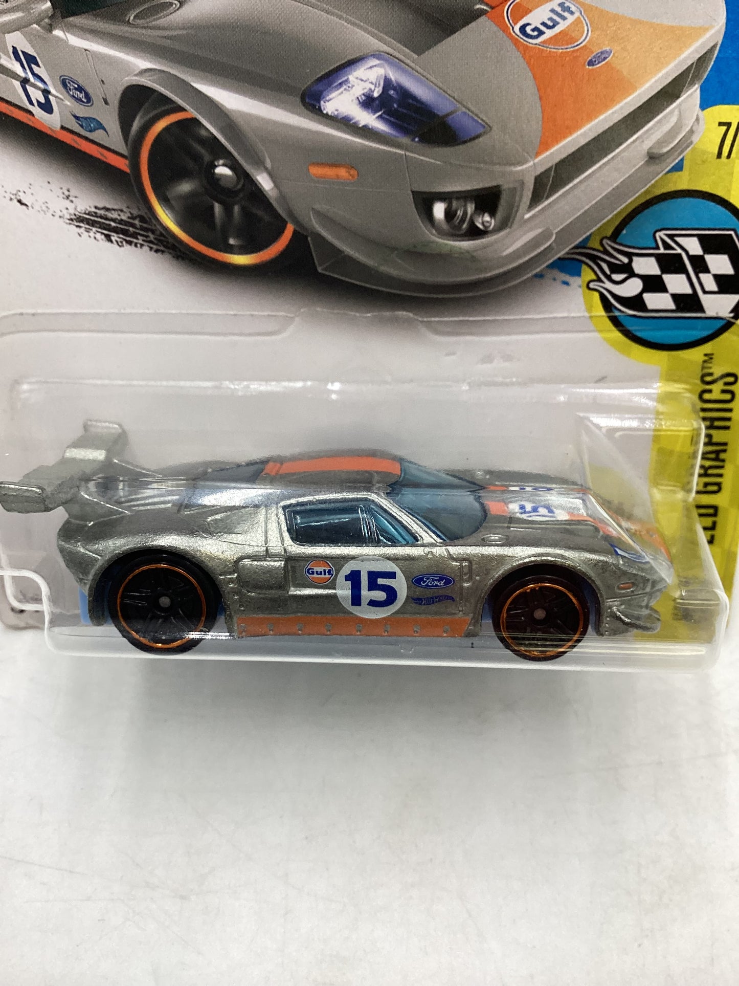 2016 Hot wheels Zamac #182 Ford GT Gulf Card Not Perfect 147B