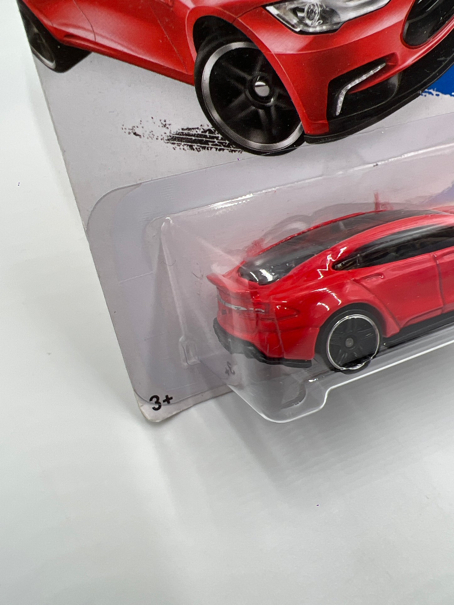 2015 Hot Wheels Workshop #217 Tesla Model S Red 48C