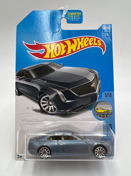 2017 Hot Wheels Factory Fresh #105 Cadillac Elmiraj Steel Blue 55A