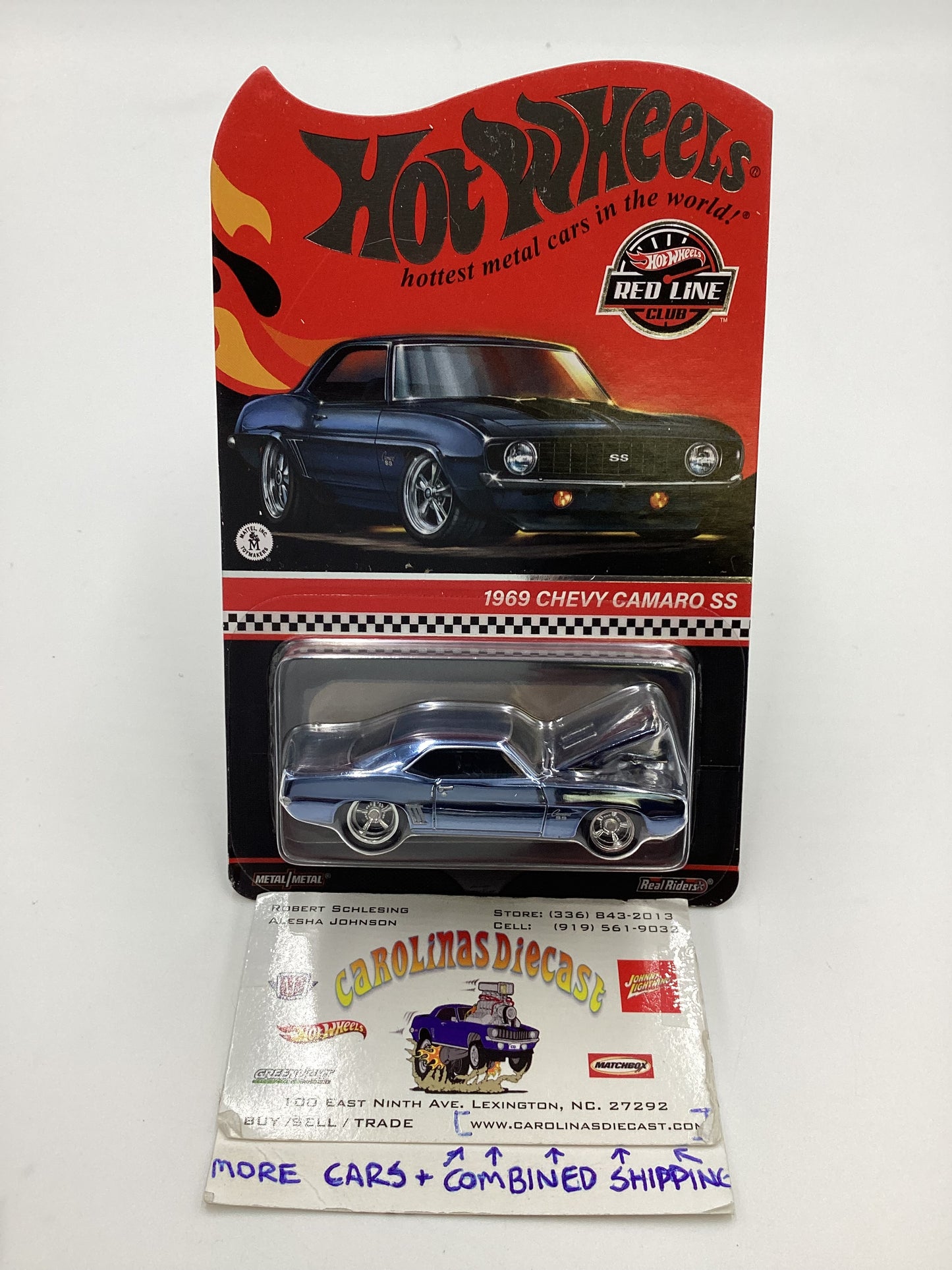 2023 Hot wheels RLC 1969 Chevy Camaro SS Blue with protector 