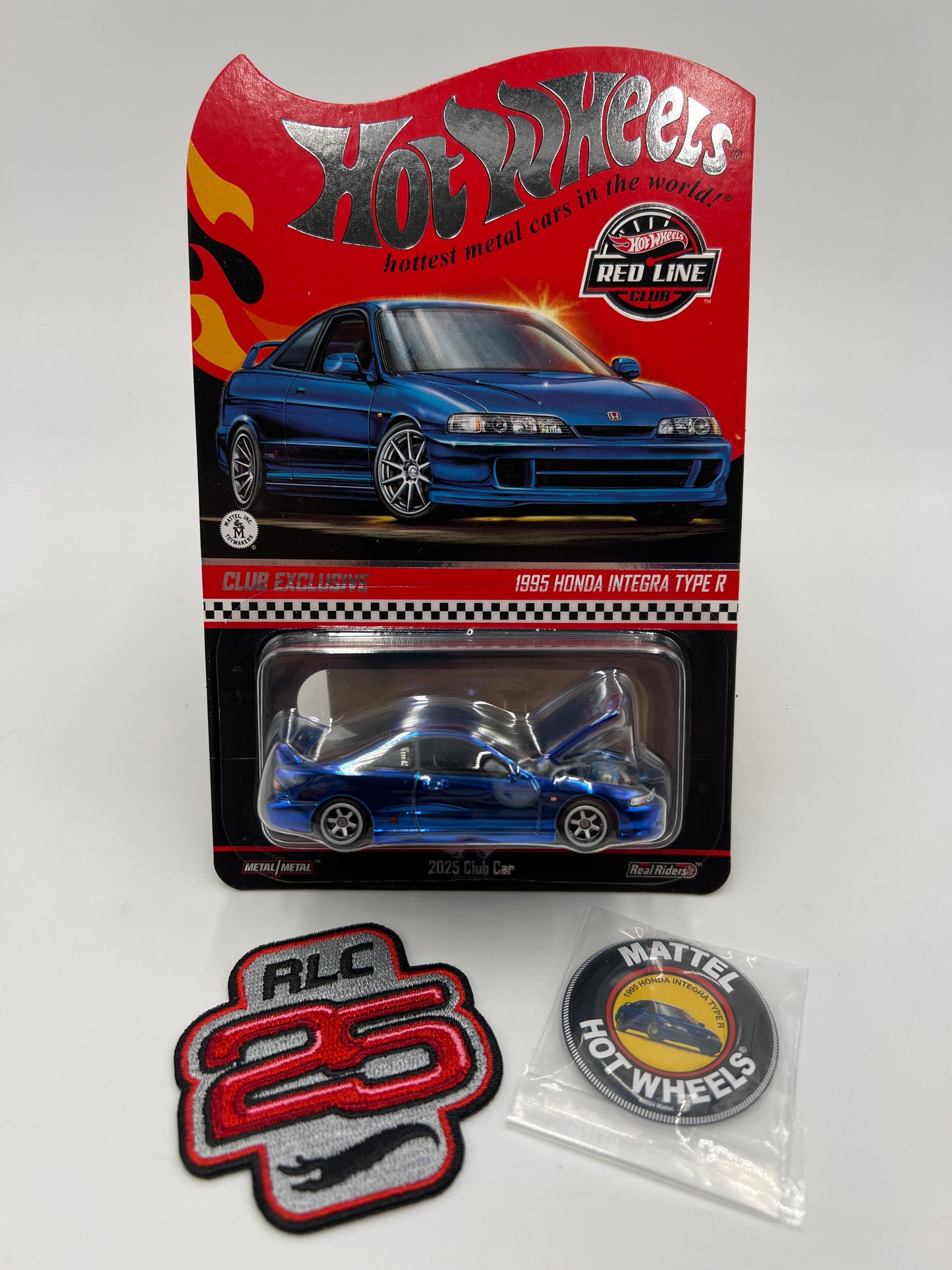 2025 Hot Wheels RLC Club Exclusive 1995 Honda Integra Type R Blue W/Patch & Pin and Protector