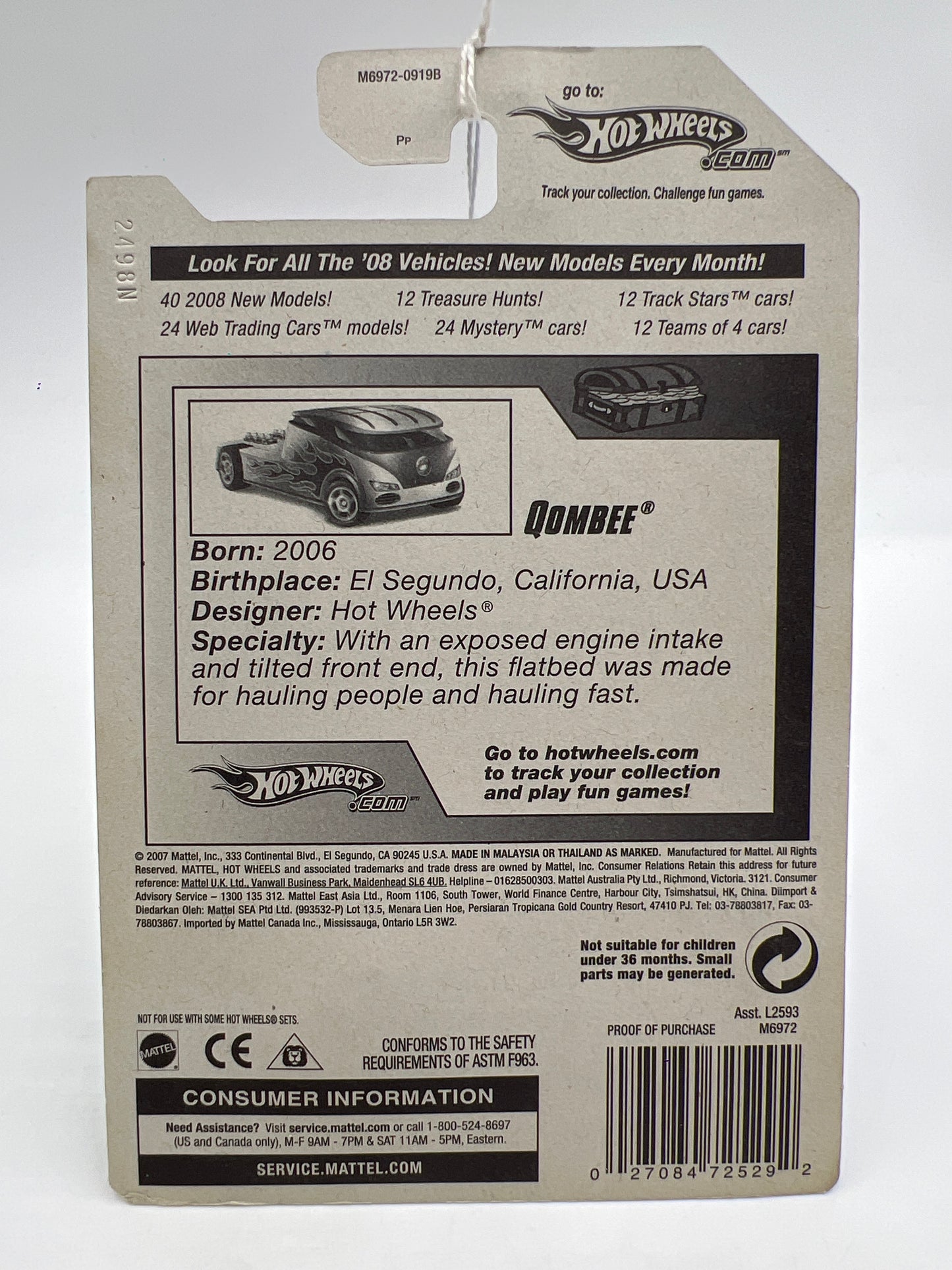 2008 Hot Wheels Treasure Hunts #166 Qombee Gold/Black 273D