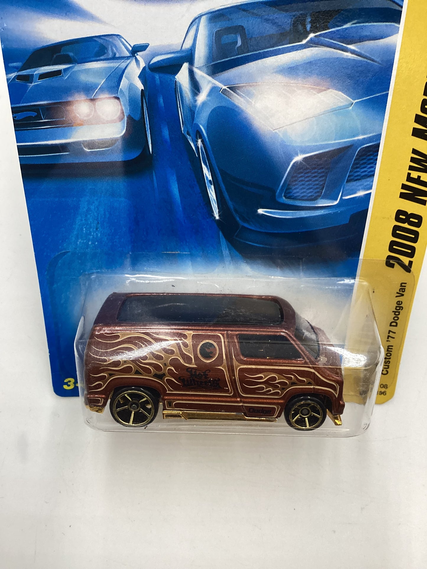 2008 Hot Wheels New Models #7 Custom 77 Dodge Van Brown 43i