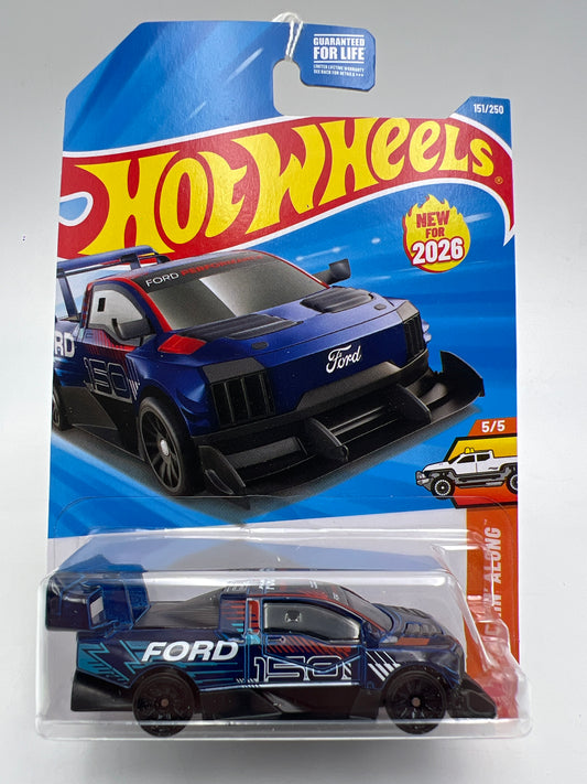 2026 Hot Wheels H Case #151 Ford F-150 Lightning Supertruck Blue 34E