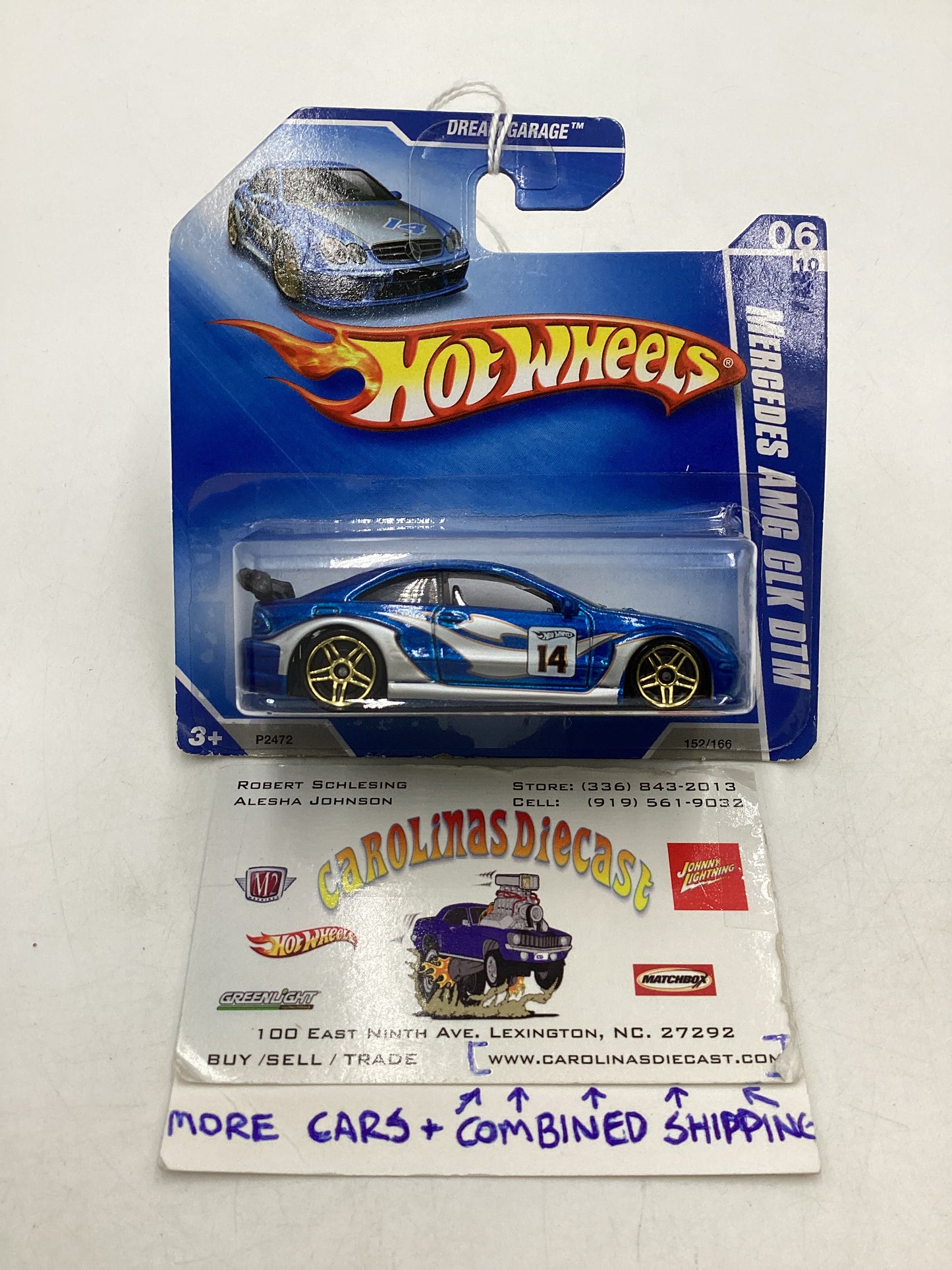 2009 Hot Wheels #152 Mercedes AMG CLK DTM Blue