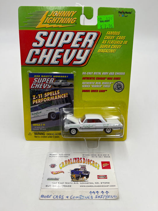 Johnny Lightning Super Chevy Chevy Impala Z-11 White 188A