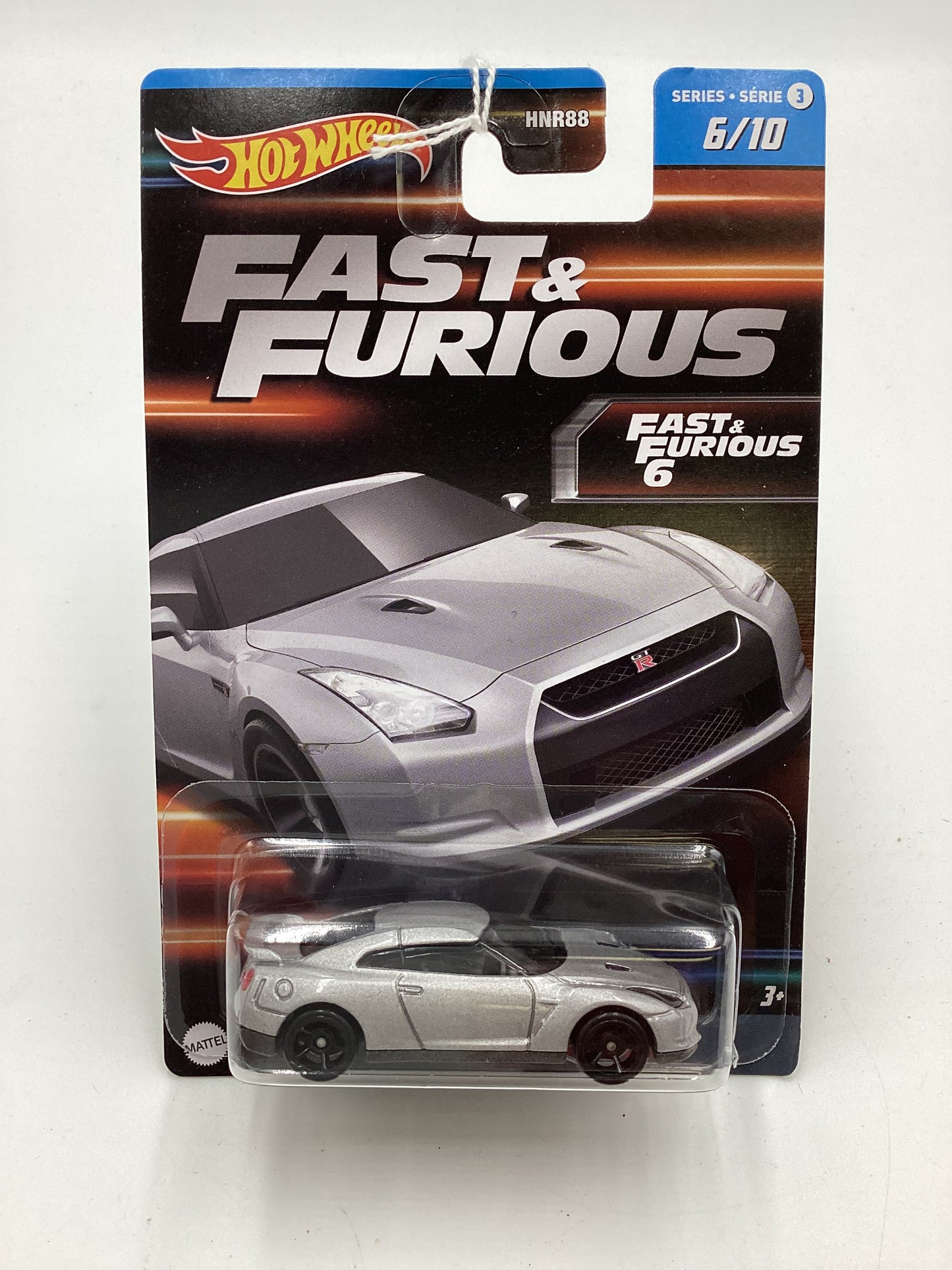 2023 Hot Wheels Fast and Furious Series 3  #6 2009 Nissan GT-R Silver. Cracked Blister 74C