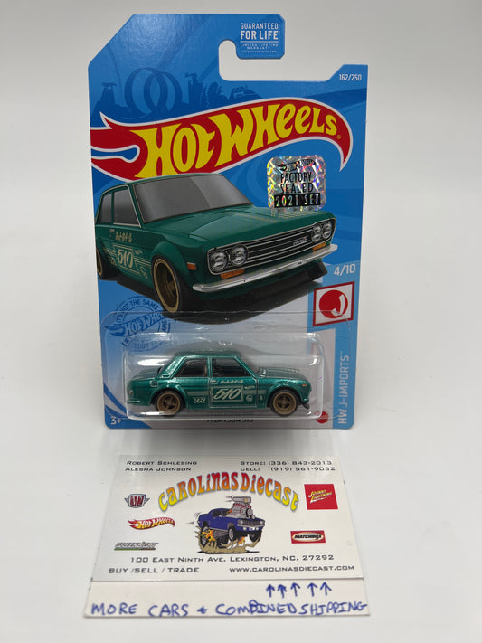 2021 Hot Wheels Factory Sealed Super Treasure Hunt #162 71 Datsun 510 Dark Variation W/Protector