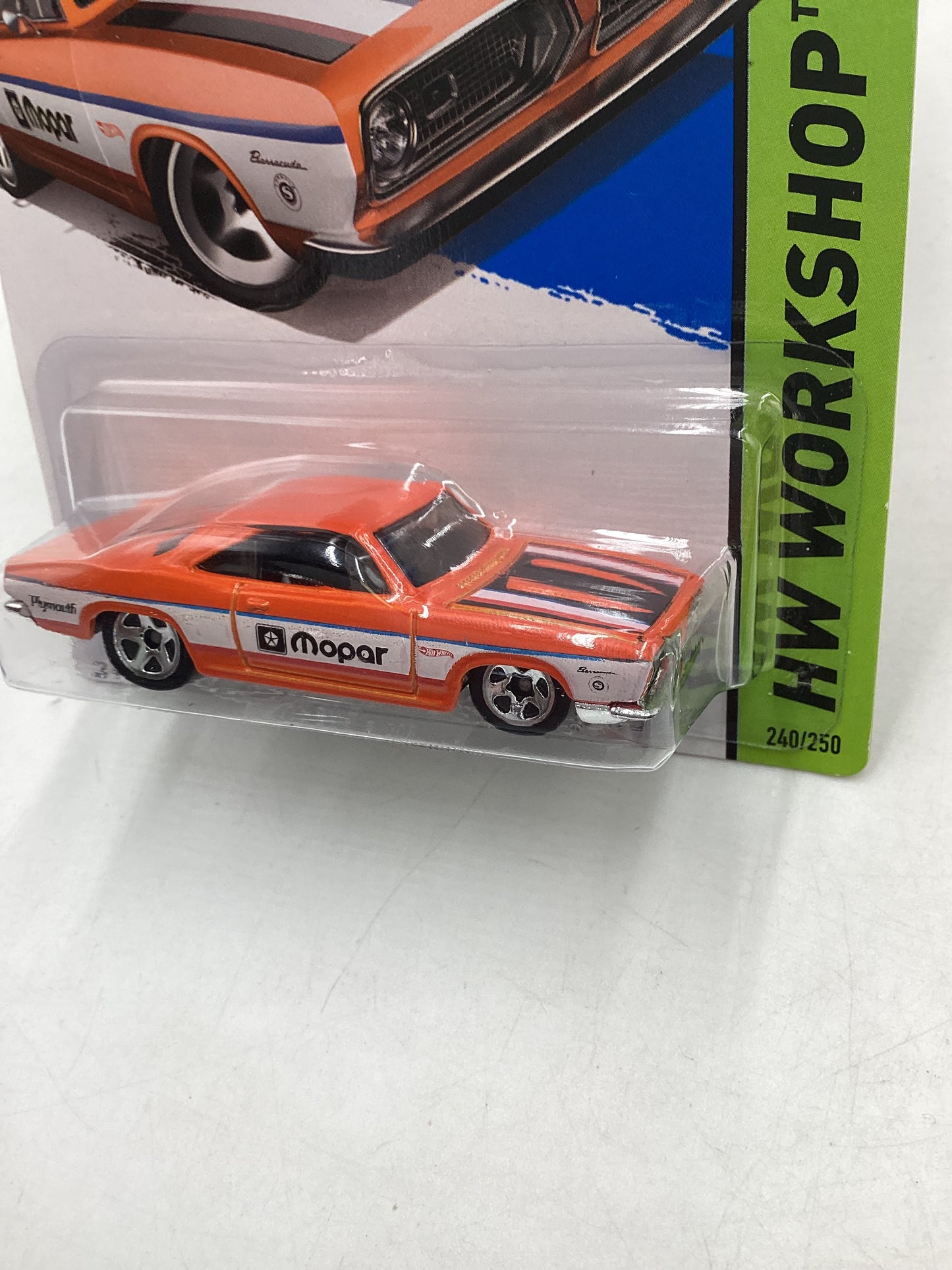 2013 Hot Wheels #240 68 Plymouth Barracuda Formula S Orange 43i