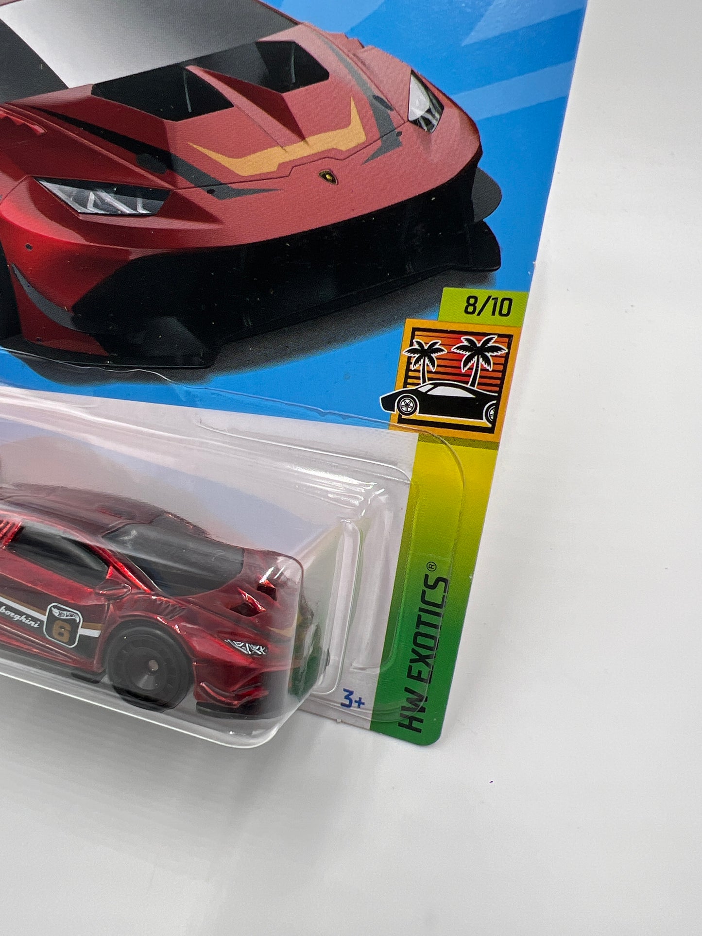 2024 Hot Wheels Super Treasure Hunt #239 Lamborghini Huracan LP 620-2 Super Trofeo Red W/Protector