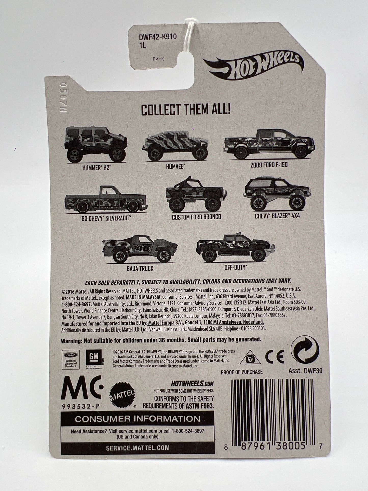 Hot Wheels Walmart Camouflage Series #3 2009 Ford F-150 Silver 160M