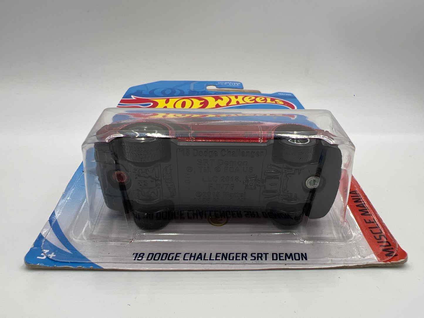 2019 Hot Wheels Super Treasure Hunt #194 18 Dodge Challenger SRT Demon Red W/Protector