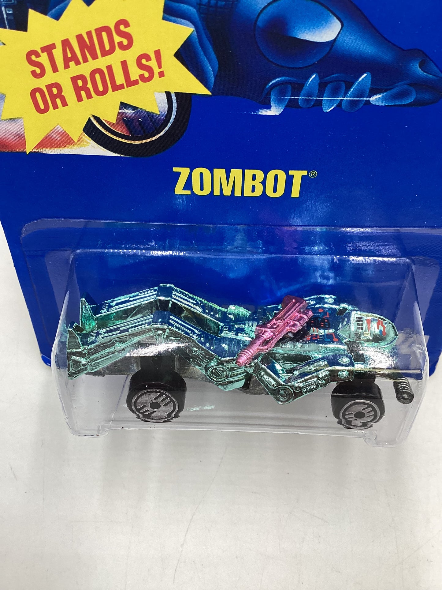 Hot Wheels Blue Card Collector No. 224 Zombot Light Blue UH Chrome Wheels 240G
