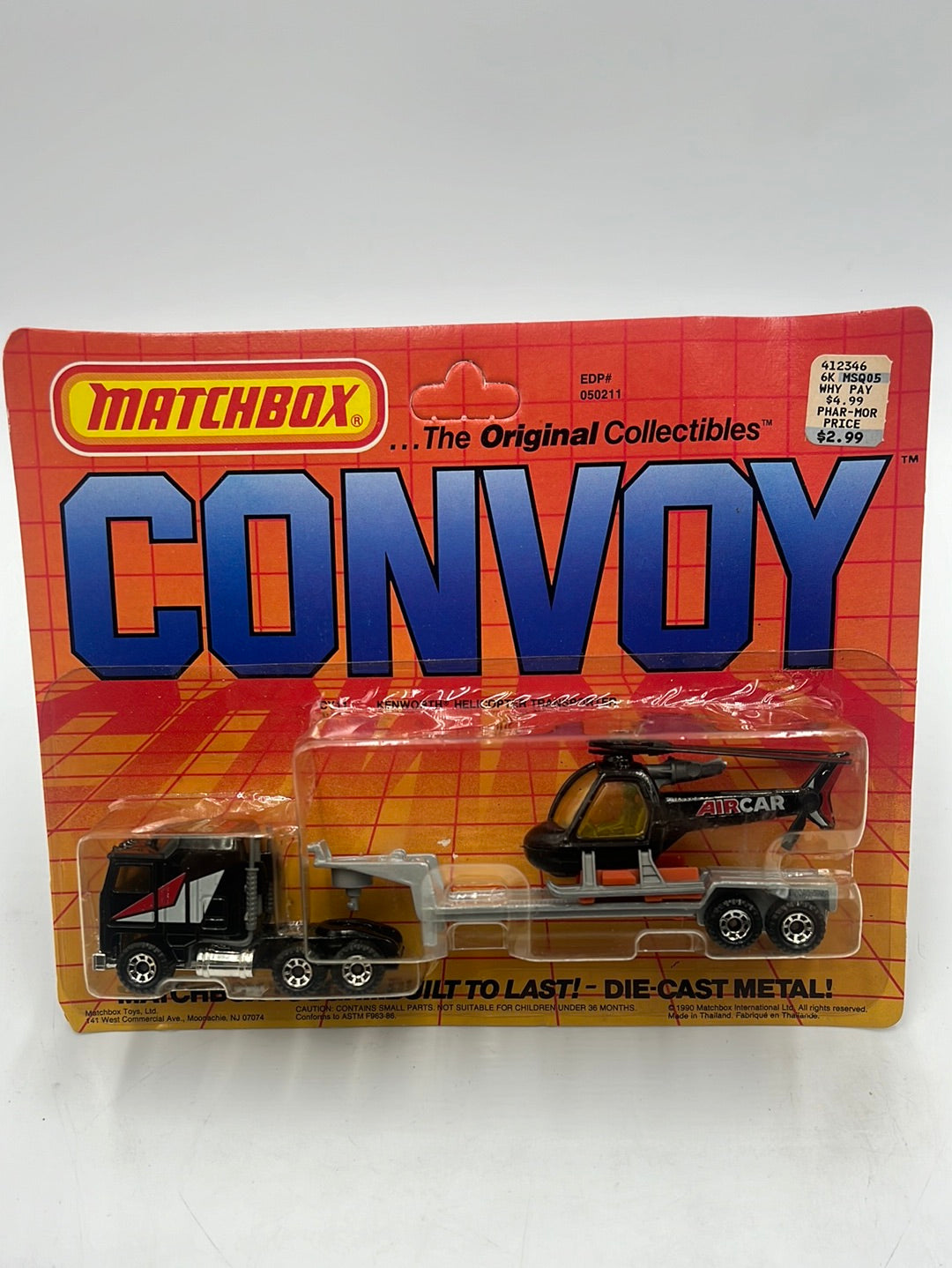 Matchbox 1990 Convoy CY11 Kenworth Helicopter Transporter Unpunched 168J