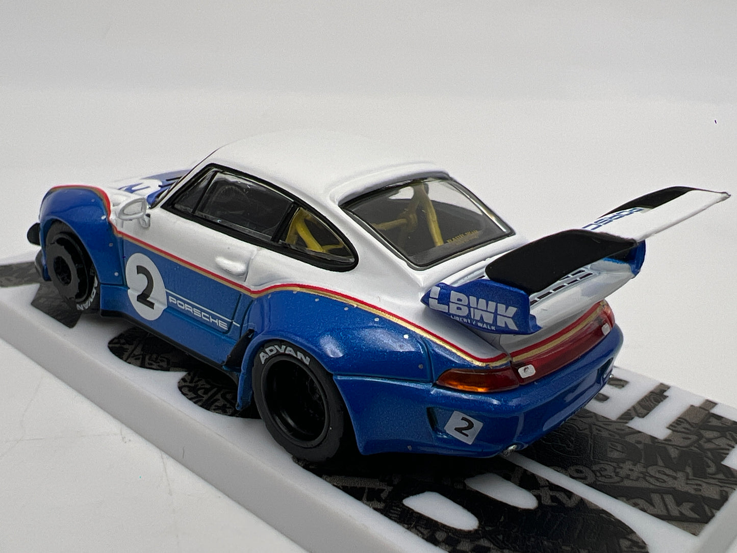 Tarmac Works x Hobby 64 Porsche RWB 993 Liberty Walk W/Container