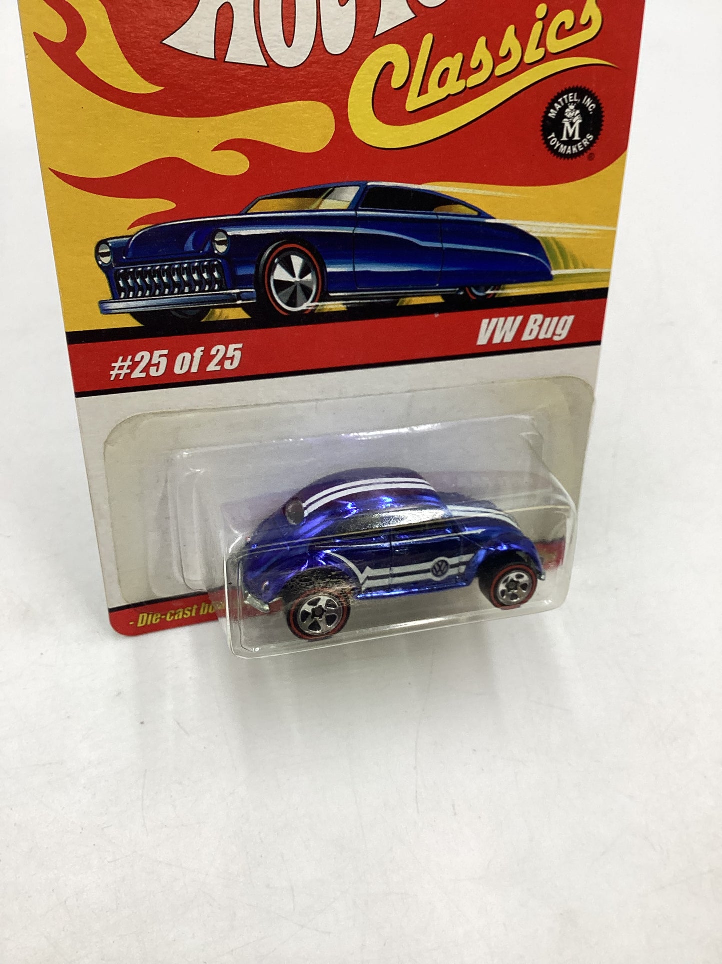 Hot wheels Classics series 1 #25 VW Bug Blue Rare Black Interior