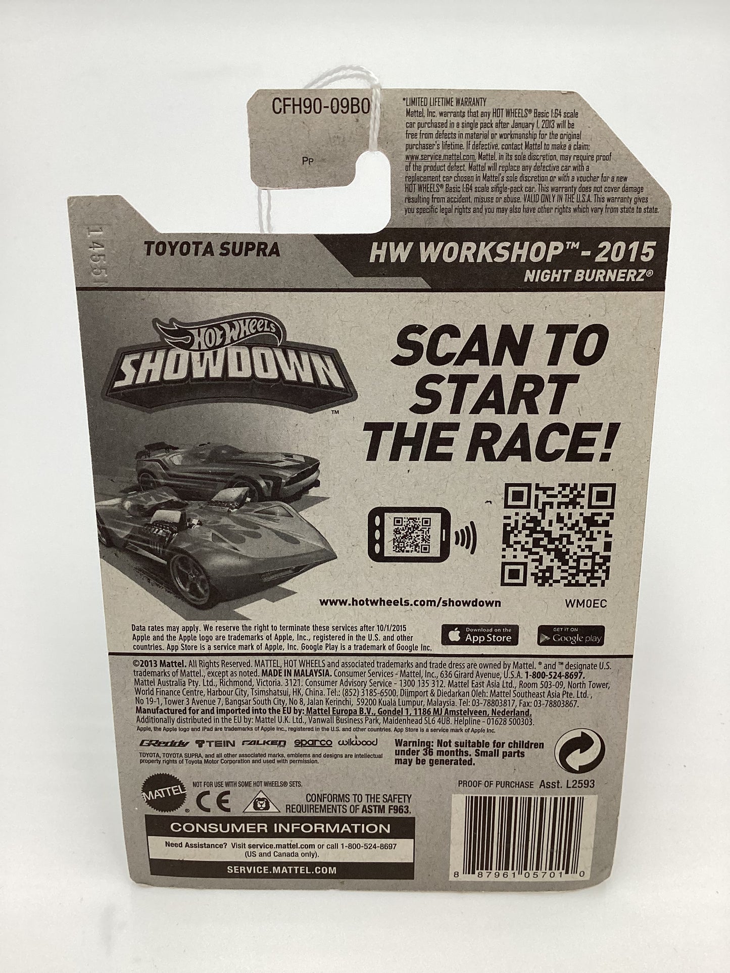 2015 Hot wheels #201 Red Toyota Supra