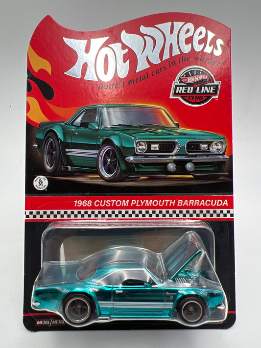 2024 Hot Wheels RLC 1968 Custom Plymouth Barracuda Light Blue W/Protector