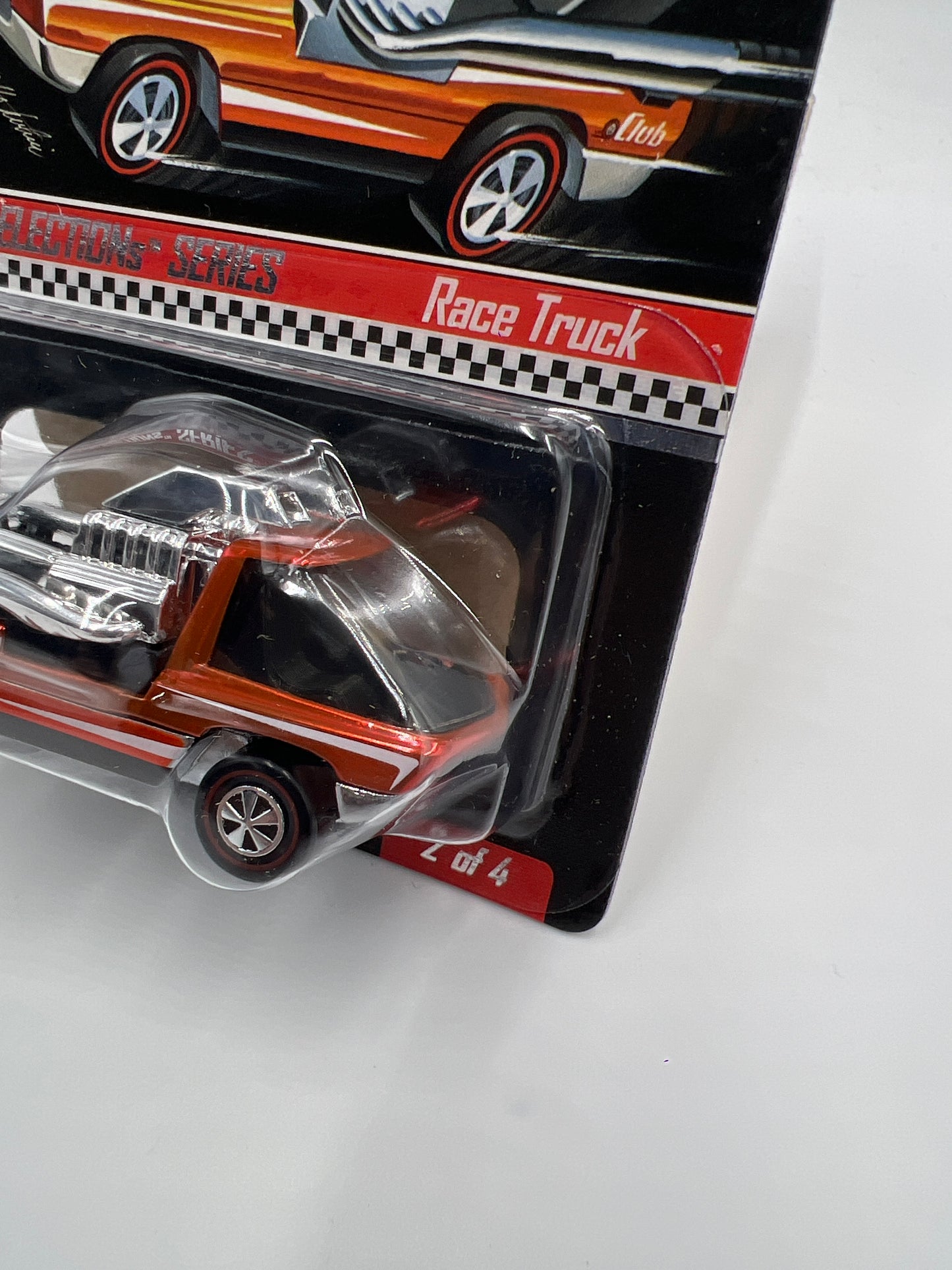 2006 Hot Wheels RLC sELECTIONs 2/4 #7676/8590 Race Truck Orange W/Protector