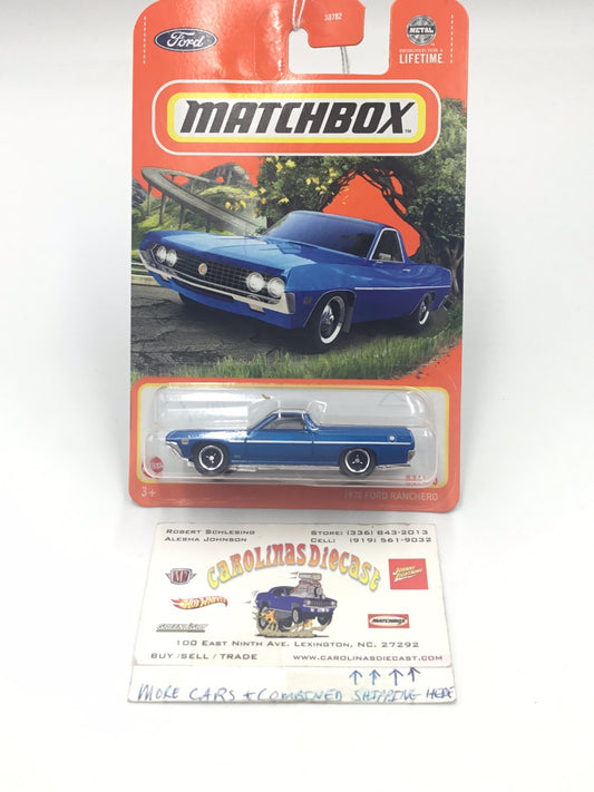 2024 matchbox #83 1970 Ford Ranchero blue 28G