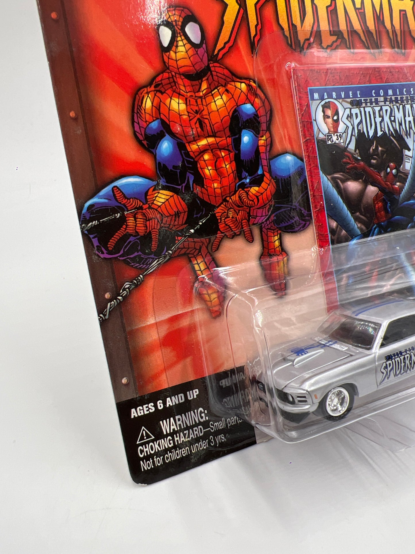 Johnny Lightning Marvel Spider-Man #8 1970 Ford Mustang Mach 1 Silver