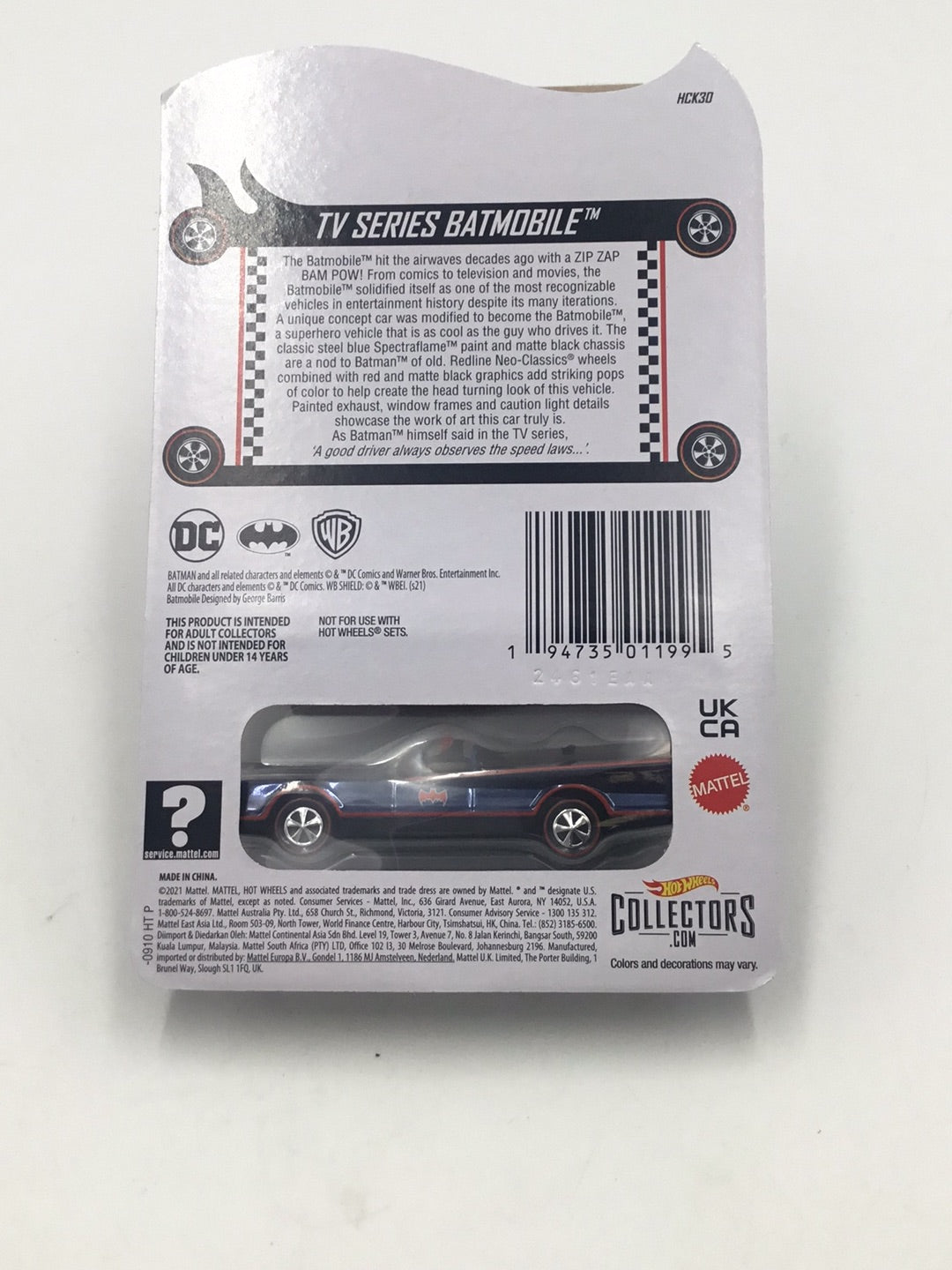 RLC Hot Wheels Tv Series Batmobile