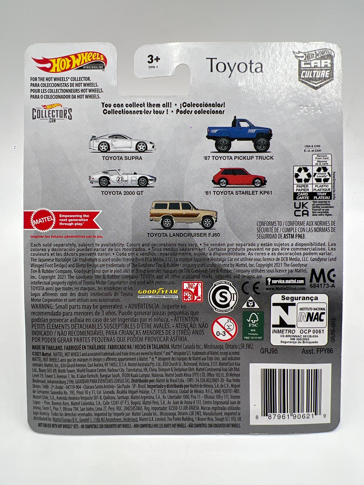 Hot Wheels Premium Toyota #4 81 Toyota Starlet KP61 Red 258D