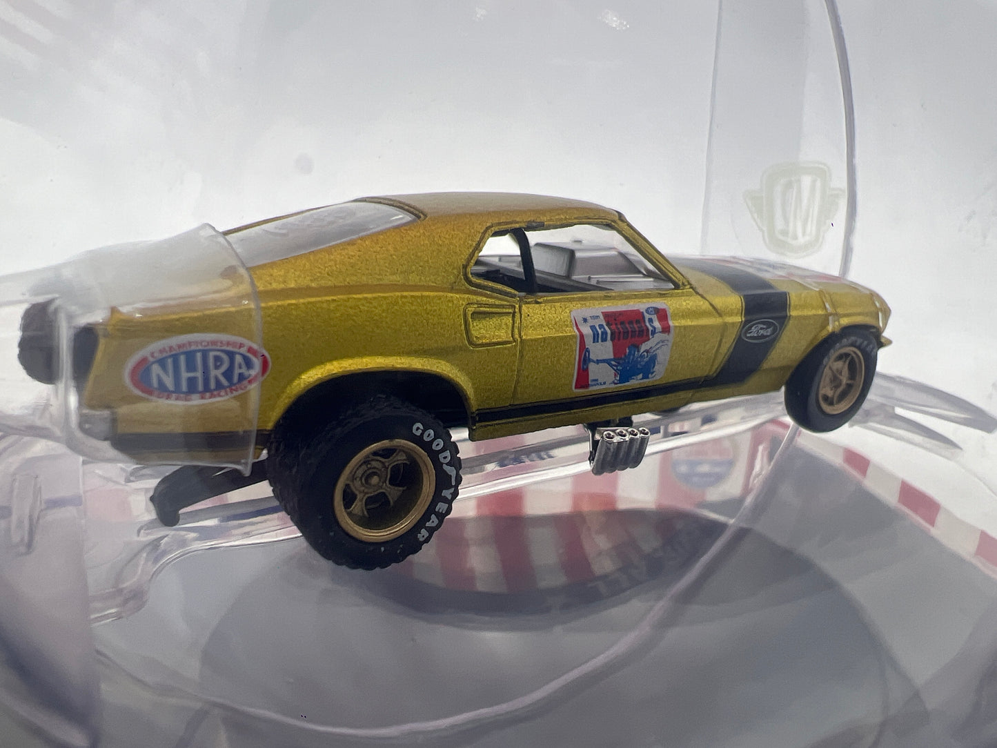 M2 Machines Holiday Ornaments 2 Pack 1969 Ford Mustang NHRA Funny Car