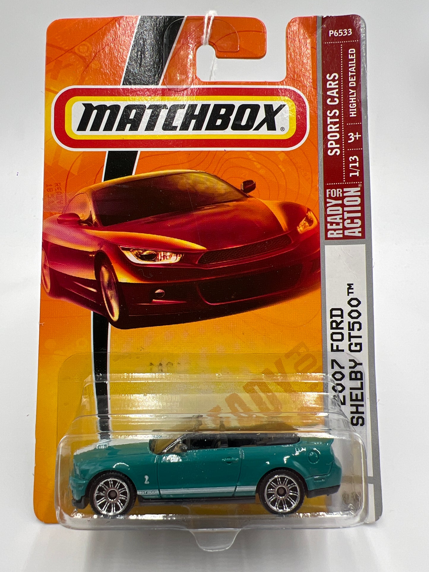 Matchbox #15 Sports Cars 2007 Ford Shelby GT500 Teal Card Not Perfect 208C