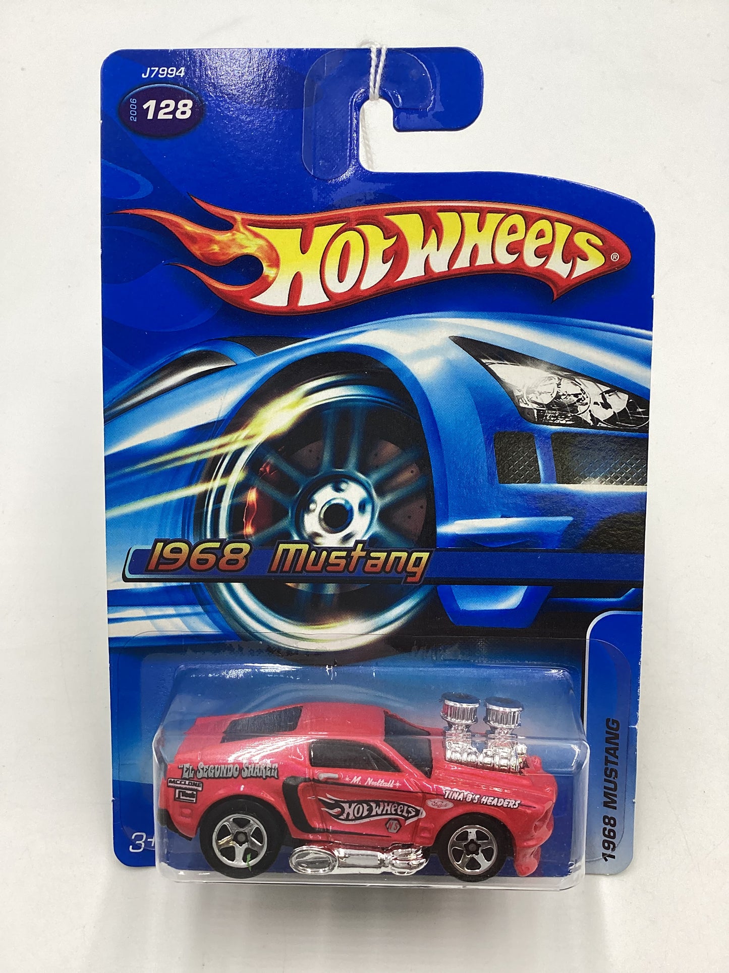 2006 Hot Wheels #128 1968 Mustang Tooned Pink 24B