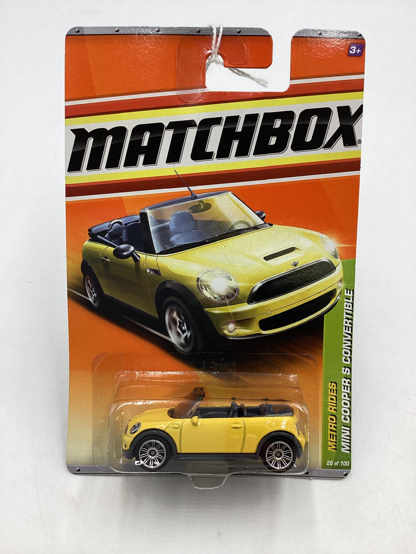 2011 Matchbox #28 Retro Rides Mini Cooper Convertible Yellow 64C