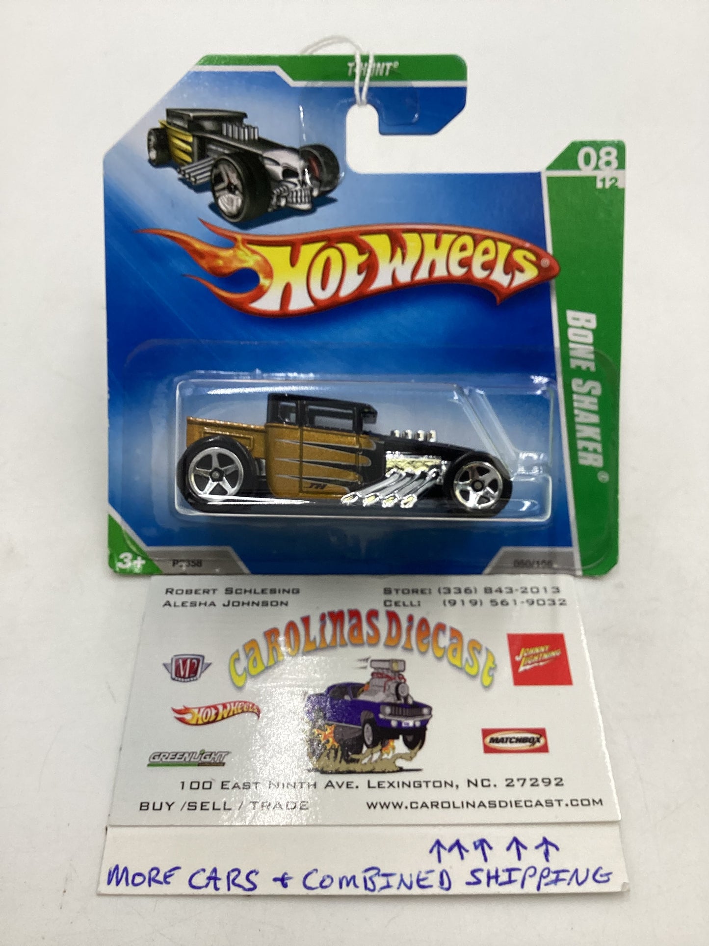 2009 Hot wheels Treasure Hunt #50 Bone Shaker Short Card 277B