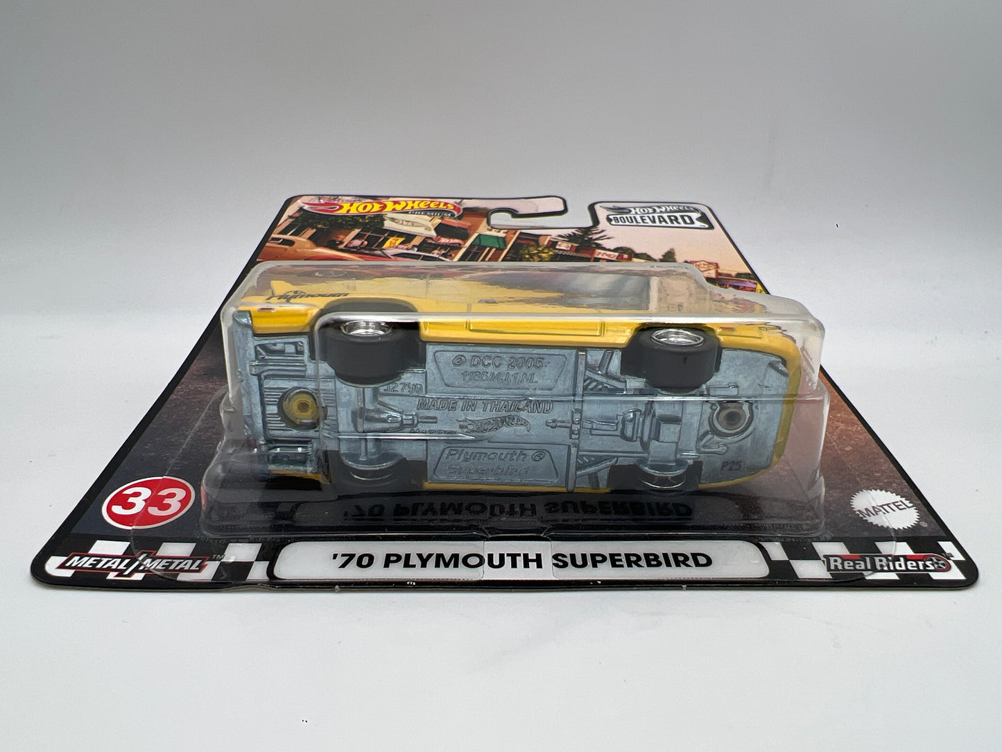 Hot Wheels Premium Boulevard #33 70 Plymouth Superbird Yellow W/Protector